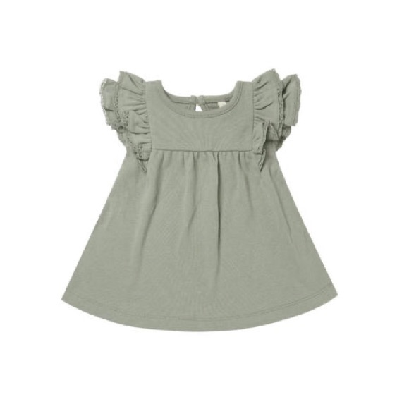 Quincy Mae Other - Quincy Mae 0-3 Green Cotton Dress